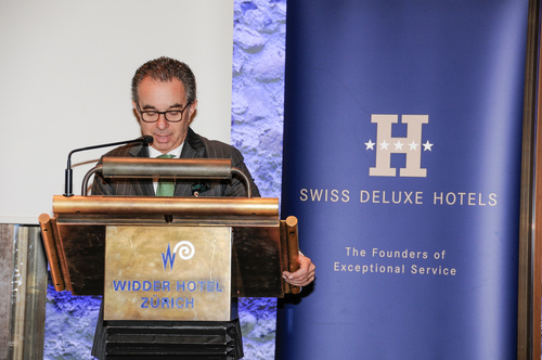 Jahresmedienkonferenz der Swiss Deluxe Hotels. Im Bild: Jan E. Brucker, Präsident