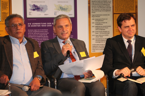 Hassan Baroud (Autor und Übersetzer), Dr. Peter Fritz (ORF), Mag. Dr. Franz Prettenthaler (Joanneum Graz)