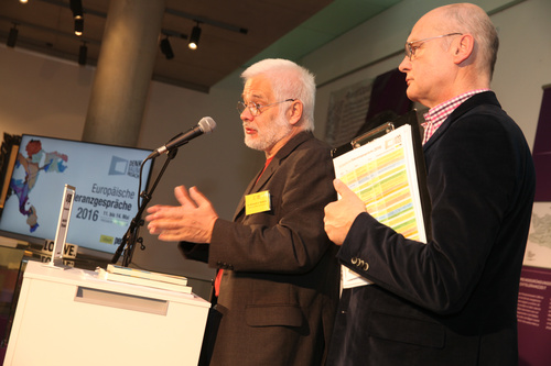 Helmuth A. Niederle (Präsident PEN-Club Austria) und Prof. Claus Reitan (Chefredakteur a.D.)
