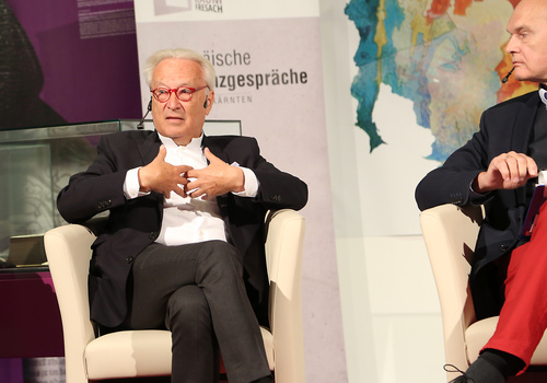 Die Europäischen Toleranzgespräche 2020 wurden am Donnerstag vormittag im Kärntner Bergdorf Fresach eröffnet. Im Bild: Kuratoriumspräsident Hannes Swoboda.
