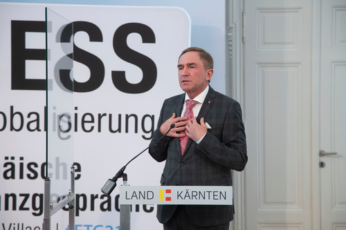 Superintendent Manfred Sauer bei der Pressekonferenz zu den Europäischen Toleranzgesprächen 2021 in Klagenfurt.