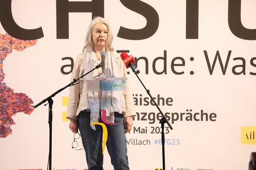 Europaforum der Toleranzgespräche am 25. Mai 2023.Im Bild: Eröffnungsrednerin Marlene Streeruwitz.