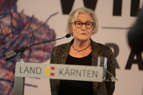 Das Programm der Europäischen Toleranzgespräche 2026 wurde am Donnerstag, 19. März, im Spiegelsaal der Landesregierung in Klagenfurt vorgestellt. Im Bild: Dr. Irmgard Bohunovsky, Historikerin