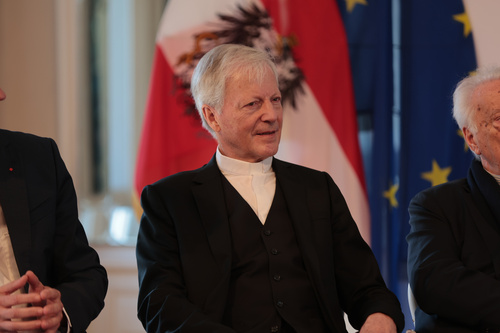 Das Programm der Europäischen Toleranzgespräche 2026 wurde am Donnerstag, 19. März, im Spiegelsaal der Landesregierung in Klagenfurt vorgestellt. Im Bild: Dr. Engelbert Guggenberger, Katholische Kirche Kärnten
