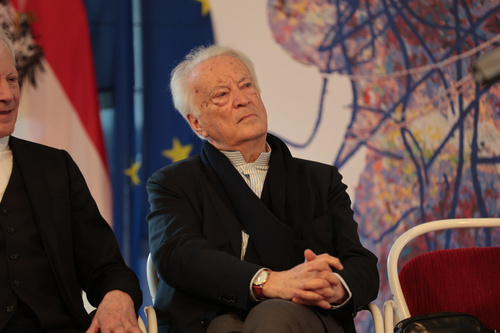 Das Programm der Europäischen Toleranzgespräche 2026 wurde am Donnerstag, 19. März, im Spiegelsaal der Landesregierung in Klagenfurt vorgestellt. Im Bild: Kuratoriumspräsident Hannes Swoboda