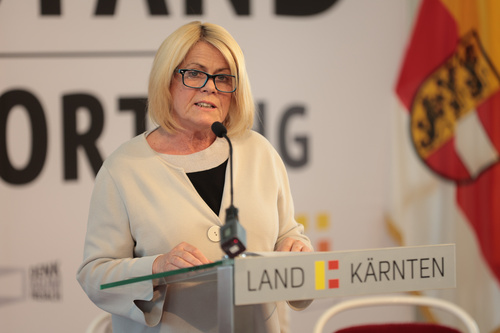 Das Programm der Europäischen Toleranzgespräche 2026 wurde am Donnerstag, 19. März, im Spiegelsaal der Landesregierung in Klagenfurt vorgestellt. Im Bild: Vizebürgermeisterin Mag. Gerda Sandriesser, Stadt Villach