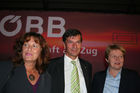 ÖBB, Railjet Rollout, 15.9.2008, Gabriele Lutter ÖBB, Peter Klugar ÖBB, Brigitte Ederer Siemens AG