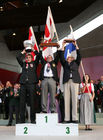 (C) fotodienst/Anna Rauchenberger - Grafenegg, 16.08.2008 - Siegerehrung der Pflüger WM in Grafenegg. Bernhard Altmann (Österreich), Samuel Gill (Nordirland) und Matti Rautiainen (Finnland).