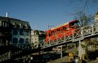 Zürich-City: Polybahn from Central at the main train station up to the federal institut of technology is one of the tourist attractions in the financial capital of switzerland. Die Polybahn verbindet das Central beim Hauptbahnhof mit der Uni und der ETH und ist eine der Touristenattraktionen der Finanzmetropole der Schweiz. 