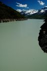 Das Schmelzwasser von 35 Gletschern wird in der weltweit grössten Gewichtsstaumauer Grande Dixence im Wallis gespeichert und zu Strom für 400'000 Haushalte pro Jahr verarbeitet. Die 285 Meter hohe und an der Krone 700 Meter lange sowie am Sockel 200 Meter breite Staumauer vermag dem Druck von 400 Mio. m3 zu wiederstehen. Das Bauwerk
ist 15 Mio. Tonnen schwer, 6 Mio. Tonnen Beton wurden für den Bau verwendet. 

The melting water of 35 glaciers are brought and pumped to the Lake Dixence, where the 
world biggest wall is producing electricity  for 400’000 houses throughout the year. The 
wall is 285 meters high, on top 700 Meters wide and on the bottom 200 Meters thick. 
The wall can resist the presure of 400 Mio. m3 Water and is made out of 6 Mio. tons
of beton and the total weight of the wall is 15 Mio. tons. 
