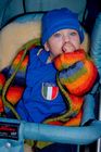 Keiner zu klein, ein Fussballfan zu sein: Die italienischen Babies saugen die Fussballbegeisterung schon mit der Muttermilch ein. Nobody to small to be an italian footballfan. 