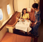 Die Fluggesellschaft Singapur Airlines, erhielt den ersten Airbus A-380. Das Grossraumflugzeug wird auf der Känguru-Route vom Flughafen Singapur nach Sydney und London Heathrow eingesetzt. 
(C)fotodienst/Gerd Müller