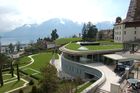 Aussicht, Privatklinik La Prairie, Genfersee, Montreux, Genfersee, Schweiz, Switzerland