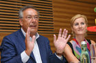 (C) fotodienst/Anna Rauchenberger - Wien, 23.06.2008 - Pressekonferenz zu den Österreichischen Medientagen und der Medienmesse, die im September stattfinden werden. FOTO v.l.: Hans-Jörgen Manstein (Manstein Verlag), Petra Reifeltshammer (Leiterin der Medienmesse)