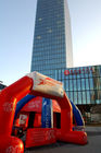 Euro Host City Basel: MUBA Exhibition Halls; Ramada Skyscraper; Credit Siusse Euro 08 Football tent Vor den Basler MUBA-Toren im Schatten (noch) Zürich's höchstem Büro-Gebäude; Ramada-Hotel,  UEFA, Fussball Europameisterschaft, Spiele,