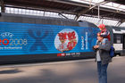 The Euro 2008 train has departed Switzerland.Der Euro 2008 Zug ist abgefahren, doch die Uefa-Lokomotive wird uns noch eine Weile beehren.