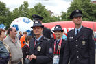 Tschechische Polizisten, Verbindungsoffiziere, Hooligans, Sicherheit, Security, police, Euro 2008 Eröffnungsfeier, Tschech Police officer delegation arriving Euro 2008 opening ceremony,