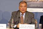 Prof. Dr. Helmut Schmitt von Sydow (Hauptberater für Energie- und Verkehrsrecht i.R., Europäische Kommission, Brüssel) auf der Eröffnungspressekonferenz der Top Energy Berlin 2008. (C)Fotodienst/Kathrin Heller