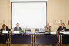 (c) fotodienst/Dan Carabas - Wien 14.05.08 - Hochdruck. Achtung Nebenwirkungen! - Foto v.l.: Univ. Prof. Dr. Anita Rieder, Univ. Prof. Dr. Bruno Watschinger, Univ. Prof. Dr. Jörg Slany, OA Univ. Prof. Dr. Heidemarie Pilz 