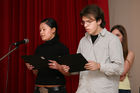 (C) fotodienst/Anna Rauchenberger - Wien, 09.05.2008 - Bundesministerium für europäische und internationale Angelegenheiten: Launch-Veranstaltung zu Alter Ego ? Europäischer Kunstwettbewerb für Jugendliche. FOTO: Beitrag von Schülern als Vertreter verschiedener Wiener Schulen, in denen europäische Sprachen unterrichtet werden 