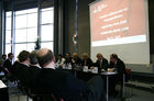 Auditorium der Pressekonferenz der Messe Hannover AG im Rahmen des 