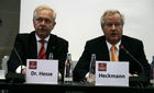 Dr. Hannes Hesse (Hauptgeschäftsführer, Verband des Deutschen Maschinen- und Anlagenbau e.V., VDMA); Sepp E. Heckman (Vorsitzender des Vorstandes, Deutsche Messe AG, Hannover). (C)Fotodienst/Markus Mirschel