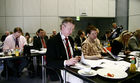 Auditorium der Pressekonferenz des VDE auf der Hannover Messe 2008.
(C)Fotodienst/Markus Mirschel