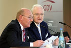 Reinhold Schulte (Vorsitzender des Verbandes der privaten Krankenversicherung e.V.); Dr. Bernhard Schareck (GDV-Präsident). (C)Fotodienst/Markus Mirschel