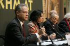 (C) fotodienst/Anna Rauchenberger - Wien 07.03.2008  - Weltpremiere für die Ausstellung 'Tutanchamun und die Welt der Pharaonen' im Museum für Völkerkunde. FOTO v.l.: Terry Garcia (Executive Vice President, National Geographic Society), Dr. Wafaa El-Saddik (Direktorin des Ägyptischen Museums in Kairo), Dr. Ali Radwan (Professor für Ägyptologie, Universität Kairo, Mitglied der Ägyptischen Altertürmerverwaltung)