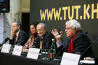 (C) fotodienst/Anna Rauchenberger - Wien 07.03.2008  - Weltpremiere für die Ausstellung 'Tutanchamun und die Welt der Pharaonen' im Museum für Völkerkunde. FOTO v.l.: Terry Garcia (Executive Vice President, National Geographic Society), Dr. Wafaa El-Saddik (Direktorin des Ägyptischen Museums in Kairo), Dr. Ali Radwan (Professor für Ägyptologie, Universität Kairo, Mitglied der Ägyptischen Altertürmerverwaltung), Dr. Wilfied Seipel (Generaldirektor des Kunsthistorischen Museums mit Museum für Völkerunde und Österreichischem Theatermuseum (KHM), Pressesprecherin.