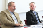 Klaus Jansen (Bundesvorsitzender Bund Deutscher Kriminalbeamter) und Paul Kurtz (Executive Director SafeCode). (C)Fotodienst/Markus Mirschel