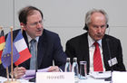 Hervé Novelli (Staatssekretär im französischen Wirtschaftsministerium); Prof. Dr. Dr. h.c. mult. August-Wilhelm Scheer (BITKOM-Präsident). (C)Fotodienst/Markus Mirschel