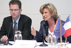 Christian Spahr (BITKOM-Pressesprecher); Dagmar Wöhrl (Parlamentarische Staatssekretärin im Bundeswirtschaftsministerium). (C)Fotodienst Markus Mirschel