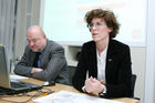 (C) fotodienst/Anna Rauchenberger - Wien 29.02.2008  - GfK Austria - Politikforschung: Geschichte im Spiegel der Forschungsergebnisse von GfK Austria. FOTO: Univ.-Doz. Dr. Peter A. Ulram und Mag. Svila Tributsch.