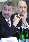 Gerold Reichenbach (MdB, SPD-Fraktion, Mitglied des Innenausschusses); Rolf Krost (Präsident der Bundesanstalt für den Digitalfunk der Behörden und Organisationen mit Sicherheitsaufgaben, BDBOS). 
(C)Fotodienst/Markus Mirschel