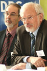 Prof. Eckehard Schöll (Tagungsleiter, Technische Universität Berlin, Institut für Theoretische Physik); Prof. Eberhard Umbach (DPG-Präsident, Vorstandsvorsitzender Forschungszentrum Karlsruhe). (C)Fotodienst/Markus Mirschel