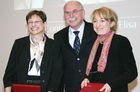 Dr. Elisa Izaurralde (Biochemie, Max-Planck-Institut für Entwicklungsbiologie, Tübingen); Prof. Dr.-Ing. Matthias Kleiner (Präsident der Deutschen Forschungsgemeinschaft); Prof. Dr. Elena Conti (Struckturbiologie, Max-Planck-Institut für Biochemie, Martinsried).
(C)Fotodienst/Markus Mirschel