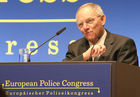 Konzepte der grenzüberschreitenden polizeilichen Zusammenarbeit. FOTO: Wolfgang Schäuble, Innenminister. (C) Fotodienst/Markus Mirschel