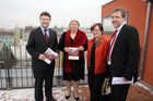 (C) Fotodienst/Anna Rauchenberger - 19.12.2007 - Wien - Der Verein neunerHAUS eröffnet das dritte Wohnhaus für obdachlose Menschen in Wien - Favoriten als Gemeinschaftsprojekt mit der Wohnbauvereinigung für Privatangestellte (WBV-GPA). FOTO v.l.: Wohnbaustadtrat Dr. Michael Ludwig, Hermine Mospointer (Bezirksvorsteherin Favoriten), Marianne Klicka (Beiratsmitglied des Fonds Soziales Wien), Mag. Michael Gehbauer (GF der Wohnbauvereinigung für Privatangestellte).