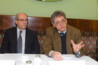(c) fotodienst / Johannes Brunnbauer | Vorab-Pressegespräch zur 9. Jahrestagung der ÖGN in Wien im Cafe Landtmann am 15.3.2011Im Bild vlnr.: Dr. Eduard Auff und Dr. Karl Vass