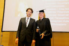 31. Österreichischer Controllertag, Graduierung der Absolventen des MBA 2008, 11.11.2009 (c) julia fuchs. Am Bild: o.Univ.-Prof. Dr. Gerhard Speckbacher und Daniela Buresová