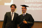 31. Österreichischer Controllertag, Graduierung der Absolventen des MBA 2008, 11.11.2009 (c) julia fuchs. Am Bild: o.Univ.-Prof. Dr. Gerhard Speckbacher und Martin Winkler