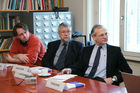 EU-Budget: Kohäsionspolitik. Bild v.l.: Roman Römisch (Wirtschaftsforscher am Wiener Institut für Internationale Wirtschaftsvergleiche), Bengt O. Karlsson (unabhängiger Forscher in Wien), Michael A. Landesmann (Scientific Director of the Vienna Institute for International Econimic Studies, wiiw). Foto: Anna Rauchenberger