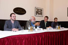 (c) Fotodienst / Christian Mikes-Wien 09.11.2010-5 Jahre Netidee - Foto: li na re: Dr.Flooh Perlot ( Offliner), Dr. Rupert Nagler ( IPA-Stiftungsvorstand),Mag. Franz Werner, Katharina Werner ( mytablet )