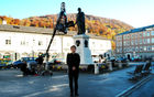 Salzburg - Mozartstatue: japanischer Fernsehsender NHK dreht in Salzburg
Produzent Yoshikazu Ikawa 
Foto: www.siebinger.com