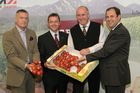 Pressekonferenz: Genussregion Österreich Burgenland, Stephan Mikinovic, Niki Berlakovich, Walter Sattler, BM Josef Pröll