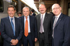 Bruck a. d. Leitah - v.l. Serge Tchuruk 
(Chairman and CEO Alcatel), Jacques Barrot (EU-Verkehrskommissar), Hubert Gorbach(Vizekanzler u. Bundesminister für Verkehr Österreich),  Martin Huber(Vorstandsdirektor d. ÖBB-Holding AG)

