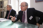 European Space Policy Institute: Jean-Jacques Dordain (DG-ESA, rechts) und Philippe Busquin (MEP)