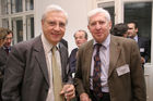 European Space Policy Institute, v.l.: Gérard Brachet (Chairman Elected COPUOS, France) und Jacques-Emile Blamont (CNES, France)