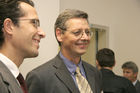 European Space Policy Institute: Jean Jacques Favier (CNES, France, rechts) mit Jérome Segal (Embassy of France in Austria)